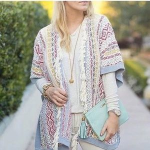 Cabi siesta fringe poncho